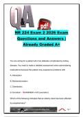 NR 224 Exam 2 &lpar;2026&rpar; &ndash; 55&plus; Practice Questions & Answers on Medication Administration&comma; Pharmacology&comma; Mobility&comma; Patient Safety & Wound Care &vert; Chamberlain University