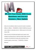NR 224 Final Exam 2026 &ndash; 500&plus; Exam Questions & Correct Answers on Fundamentals of Nursing&comma; Medication Administration&comma; Infection Control&comma; Wound Care & Oxygenation &vert; Chamberlain University