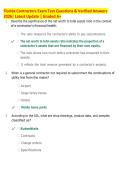 Florida Contractors Exam Test Questions & Verified Answers 2026 &vert; Latest Update &vert; Comprehensive Licensing Exam Prep &vert; Graded A&plus;