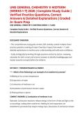 UNE GENERAL CHEMISTRY II MIDTERM &lpar;WEEKS 1&ndash;7&rpar; 2026 &vert; Complete Study Guide &vert; Verified Practice Questions&comma; Correct Answers & Detailed Explanations &vert; Graded A&plus; Exam Prep