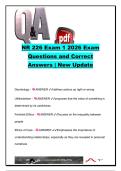 NR 226 Exam 1 2026 &vert; Chamberlain University &vert; 180&plus; Exam Questions & Correct Answers &vert; Nursing Ethics&comma; Legal Issues&comma; Pain Management&comma; Delegation & Patient Safety