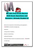 NR 226 Final Exam Review &lpar;2026&rpar; &vert; Chamberlain University &vert; 500&plus; Exam Questions & Correct Answers &vert; Nursing Process&comma; Ethics&comma; Pain Management&comma; Sleep&comma; IV Therapy & Gerontological Nursing