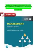 Test Bank for Management Global&comma; 15th Edition by Stephen P&period; Robbins &vert; Chapters 1&ndash;18