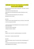 NURS 6501 Final Exam Actual Questions and Verified Correct Answers 2026&sol;2027