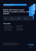NUR 155 Foundations of Nursing Exam 2 Actual 2026&sol;2027 &ndash; 100&percnt; Verified &vert; Detailed Rationales &ndash; Pass Guaranteed &ndash; A&plus; Graded