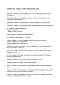 NUR 641E FINAL EXAM STUDY GUIDE