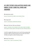 AC HPAT PHYSICS 2026 MOTION WAVES AND&NewLine;ENERGY STUDY GUIDE FULL PAPER AND&NewLine;ANSWERS