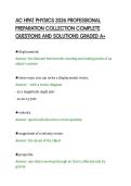 AC HPAT PHYSICS 2026 PROFESSIONAL&NewLine;PREPARATION COLLECTION COMPLETE&NewLine;QUESTIONS AND SOLUTIONS GRADED A&plus;