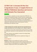 LETRS Unit 1-4 &lpar;Session1-8&rpar; Post-Test Comprehensive Exam&period; A Complete Review of 100 Real Multichoice Questions and Answers with Rationale&vert; Pass Guaranteed