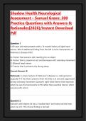 Shadow Health Neurological Assessment &ndash; Samuel Green&colon; 300 Practice Questions with Answers & Rationales &lbrack;2026&rsqb;&sol;Instant Download Pdf&NewLine;&NewLine;