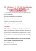NU 160 Exam 2 V1 &vert; NU 160 Mental Health &NewLine;Concepts &vert; NCLEX &lpar;NGN&rpar; Q&A with &NewLine;Rationale &lpar;NU160 Exam 2&rpar; 