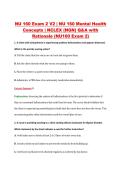 NU 160 Exam 2 V2 &vert; NU 160 Mental Health &NewLine;Concepts &vert; NCLEX &lpar;NGN&rpar; Q&A with &NewLine;Rationale &lpar;NU160 Exam 2&rpar; 