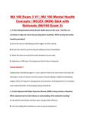 NU 160 Exam 3 V1&ndash;V3 &vert; NU 160 Mental Health Concepts &vert; Galen College of Nursing &vert; NCLEX &lpar;NGN&rpar; Q&A with Rationale &lpar;NU160 Exam 3&rpar;