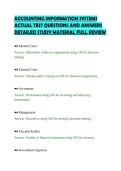 ACCOUNTING INFORMATION SYSTEMS&NewLine;ACTUAL TEST QUESTIONS AND ANSWERS&NewLine;DETAILED STUDY MATERIAL FULL REVIEW