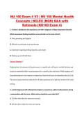 NU 160 Exam 4 V1&ndash;V3 &vert; NU 160 Mental Health Concepts &vert; Galen College of Nursing &vert; NCLEX &lpar;NGN&rpar; Q&A with Rationale &lpar;NU160 Exam 4&rpar;