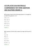 ACCUPLACER EXAM NIGHTINGALE&NewLine;COMPREHENSIVE TEST PAPER QUESTIONS&NewLine;AND SOLUTIONS GRADED A&plus;