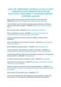 AAPC CPC MIDTERM EXAM REAL EXAM 3 LATEST &NewLine;VERSIONS EACH VERSION CONTAINS 100&NewLine;QUESTIONS AND CORRECT ANSWERS&lpar;VERIFIED &NewLine;ANSWERS&rpar; AGRADE