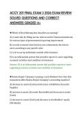 ACCY 201 FINAL EXAM 3 2026 EXAM REVIEW&NewLine;SOLVED QUESTIONS AND CORRECT&NewLine;ANSWERS GRADED A&plus;