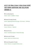 ACCY 201 FINAL EXAM 3 2026 EXAM SCRIPT&NewLine;TEST PAPER QUESTIONS AND SOLUTIONS&NewLine;GRADED A&plus;