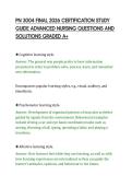 PN 3004 FINAL 2026 CERTIFICATION STUDY&NewLine;GUIDE ADVANCED NURSING QUESTIONS AND&NewLine;SOLUTIONS GRADED A&plus;