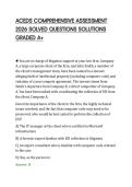 ACEDS COMPREHENSIVE ASSESSMENT&NewLine;2026 SOLVED QUESTIONS SOLUTIONS&NewLine;GRADED A&plus;