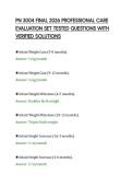PN 3004 FINAL 2026 PROFESSIONAL CARE&NewLine;EVALUATION SET TESTED QUESTIONS WITH&NewLine;VERIFIED SOLUTIONS&NewLine;