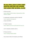 PN 3004 FINAL EXAM CLOSING SCRIPT&NewLine;UPDATED QUESTIONS AND ANSWERS&NewLine;VIEW AHEAD PREP MATERIAL SOLVED&NewLine;