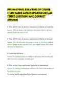 PN 3004 FINAL EXAM END OF COURSE&NewLine;STUDY GUIDE LATEST UPDATED ACTUAL&NewLine;TESTED QUESTIONS AND CORRECT&NewLine;ANSWERS&NewLine;