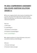 PN 3006 COMPREHENSIVE ASSESSMENT&NewLine;2026 SOLVED QUESTIONS SOLUTIONS&NewLine;GRADED A&plus;