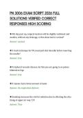 PN 3006 EXAM SCRIPT 2026 FULL&NewLine;SOLUTIONS VERIFIED CORRECT&NewLine;RESPONSES HIGH SCORING&NewLine;