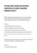 PN 3006 FINAL PAPER 2026 DETAILED&NewLine;QUESTIONS ACCURATE ANSWERS&NewLine;PREMIUM QUALITY&NewLine;