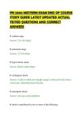 PN 3006 MIDTERM EXAM END OF COURSE&NewLine;STUDY GUIDE LATEST UPDATED ACTUAL&NewLine;TESTED QUESTIONS AND CORRECT&NewLine;ANSWERS&NewLine;