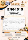 ENG1515 Assignment 3 &lpar;COMPLETE ANSWERS&rpar; 2026 - DUE 18 August 2026
