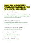 PN 4003 FINAL BASED PRE QUIZZES&NewLine;FINAL COMPREHENSIVE ASSESSMENT TEST&NewLine;PAPER QUESTIONS AND SOLUTIONS