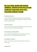 PN 4003 FINAL BASED PRE QUIZZES&NewLine;TERMINAL CERTIFICATION EVALUATION&NewLine;COMPLETE QUESTIONS WITH FULL&NewLine;SOLUTION ALREADY PASSED&NewLine;