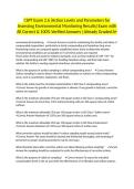 CSPT Exam 2&period;6 &lpar;Action Levels and Parameters for Assessing Environmental Monitoring Results&rpar; Exam with All Correct & 100&percnt; Verified Answers &vert;Already Graded A&plus;