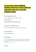 PN 4003 FINAL EXAM TERMINAL&NewLine;CERTIFICATION EVALUATION COMPLETE&NewLine;QUESTIONS WITH FULL SOLUTION&NewLine;ALREADY PASSED