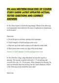 PN 4003 MIDTERM EXAM END OF COURSE&NewLine;STUDY GUIDE LATEST UPDATED ACTUAL&NewLine;TESTED QUESTIONS AND CORRECT&NewLine;ANSWERS