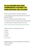 PN 4003 MIDTERM EXAM FINAL&NewLine;COMPREHENSIVE ASSESSMENT TEST&NewLine;PAPER QUESTIONS AND SOLUTIONS&NewLine;