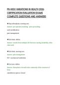 PN 4003 VARIATIONS IN HEALTH 2026&NewLine;CERTIFICATION EVALUATION EXAMS&NewLine;COMPLETE QUESTIONS AND ANSWERS