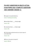 PN 4003 VARIATIONS IN HEALTH ACTUAL&NewLine;EXAM PAPER 2026 COMPLETE QUESTIONS&NewLine;AND ANSWERS GRADED A&plus;&NewLine;