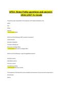 APEA- Heme Patho questions and answers 20262027 A&plus; Grade