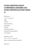 PN 4003 VARIATIONS IN HEALTH&NewLine;COMPREHENSIVE ASSESSMENT 2026&NewLine;SOLVED QUESTIONS SOLUTIONS GRADED&NewLine;A&plus;