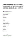 PN 4003 VARIATIONS IN HEALTH EXAM&NewLine;SCRIPT 2026 FULL SOLUTIONS VERIFIED&NewLine;CORRECT RESPONSES HIGH SCORING