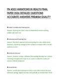 PN 4003 VARIATIONS IN HEALTH FINAL&NewLine;PAPER 2026 DETAILED QUESTIONS&NewLine;ACCURATE ANSWERS PREMIUM QUALITY