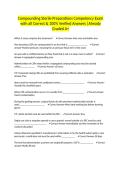 Compounding Sterile Preparations Competency Exam with all Correct & 100&percnt; Verified Answers &vert;Already Graded A&plus;