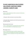 PN 4003 VARIATIONS IN HEALTH REVIEW&NewLine;2026 UPDATED QUESTIONS VERIFIED&NewLine;ANSWERS COMPLETE GUIDE&NewLine;