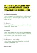 PN 4006 FINAL EXAM CLOSING SCRIPT&NewLine;UPDATED QUESTIONS AND ANSWERS&NewLine;VIEW AHEAD PREP MATERIAL SOLVED&NewLine;