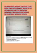 ATI RN Medical Surgical Proctored Exam &colon; &NewLine;Attain a 96&percnt; Success Rate &lpar;Actual Exam &NewLine;Screenshots&rpar; with 100 Real Exam &NewLine;Questions & Answers for RN Medical &NewLine;Surgical &comma; 2026 Advanced Revision 