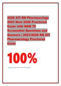 2026 ATI RN Pharmacology &NewLine;2023 New 2026 Proctored &NewLine;Exam with NGN 70 &NewLine;Screenshot Questions and &NewLine;Answers &vert; 2023&sol;2026 RN ATI &NewLine;Pharmacology Proctored &NewLine;Exam